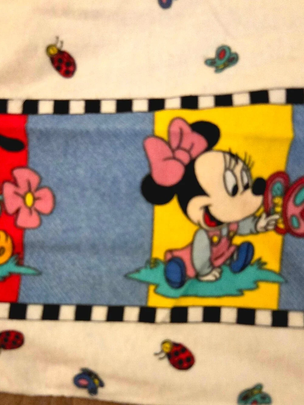 Vintage Disney Baby Mickey Minnie Pluto Handmade Nursery Window Valance 37